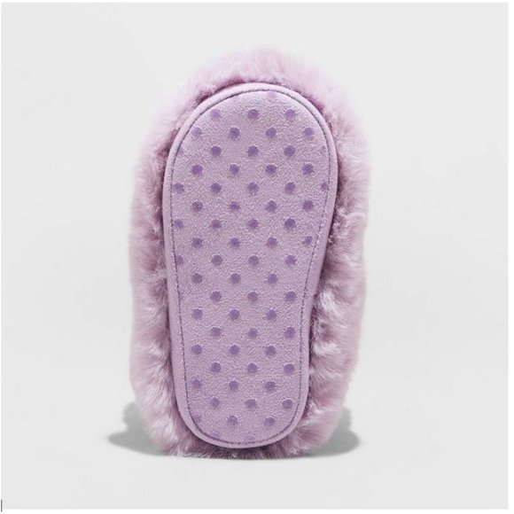 Toddler Girls' Dallas Fur Bootie Slippers Non Slip- Cat & Jack™ Purple - Picture 4 of 4